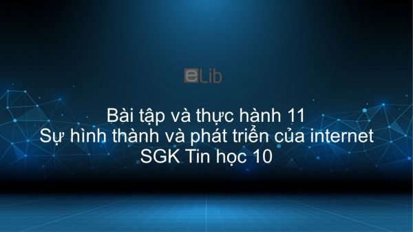 Giải bài tập SGK Tin học 10 Bài tập và thực hành 11: Sự hình thành và phát triển của internet