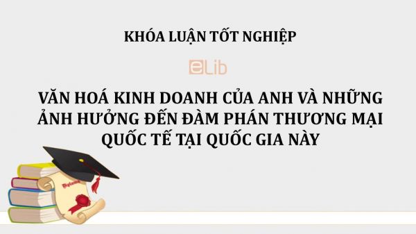 Luận văn: Văn hoá kinh doanh của Anh và những ảnh hưởng đến đàm phán thương mại quốc tế tại quốc gia này