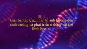 Giải bài tập SGK Sinh học 11 Bài 39: Các nhân tố ảnh hưởng đến sinh trưởng và phát triển ở động vật (tt)