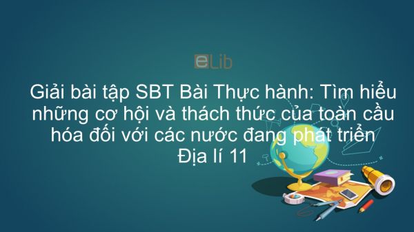 Giải bài tập SBT Địa lí 11 Bài 4: Thực hành: Tìm hiểu những cơ hội và thách thức của toàn cầu hóa đối với các nước đang phát triển