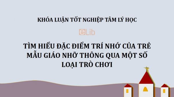 Khóa luận: Tìm hiểu đặc điểm trí nhớ của trẻ mẫu giáo nhỡ thông qua một số loại trò chơi