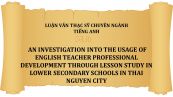 MA-Thesis: An investigation into the usage of english teacher professional development through lesson study in lower secondary schools in thai nguyen city