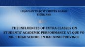 MA-Thesis: The influences of extra classes on students’ academic performance at que vo no. 1 high school in bac ninh province