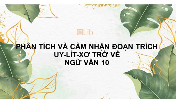 Phân tích đoạn trích Uy-lít-xơ trở về (trích Ô-đi-xê - sử thi Hi Lạp)