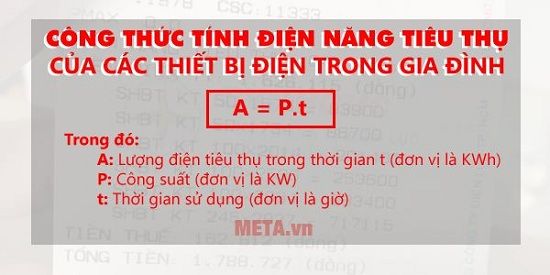 Công thức tính điện năng tiêu thụ cho các thiết bị điện chuẩn nhất