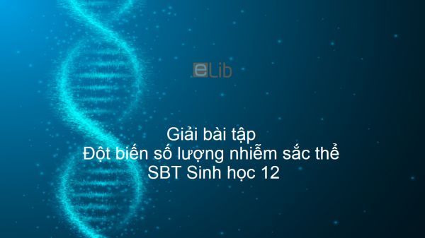 Giải SBT Sinh 12 Bài 6: Đột biến số lượng nhiễm sắc thể