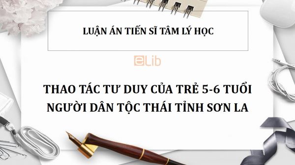 Luận án TS: Thao tác tư duy của trẻ 5-6 tuổi người dân tộc Thái tỉnh Sơn La