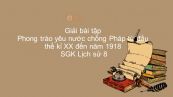 Giải bài tập SGK Lịch Sử 8 Bài 30: Phong trào yêu nước chống Pháp từ đầu thế kỉ XX đến năm 1918