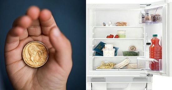 Điều bất ngờ khi cho đồng xu vào tủ lạnh