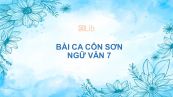 Bài ca Côn Sơn (Côn Sơn ca - trích) Ngữ văn 7