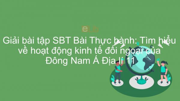 Giải bài tập SBT Địa lí 11 Bài 11: Thực hành: Tìm hiểu về hoạt động kinh tế đối ngoại của Đông Nam Á