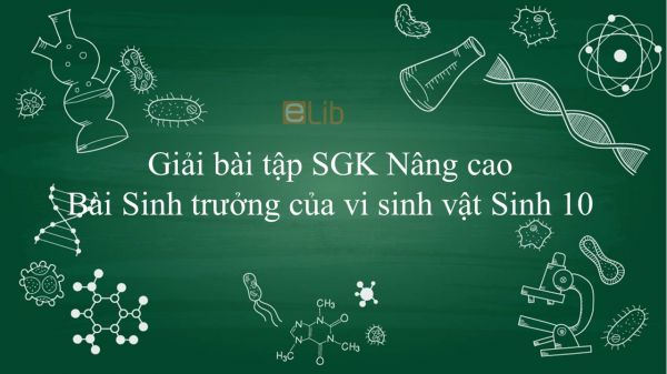 Giải bài tập SGK Sinh học 10 Nâng Cao Bài 38: Sinh trưởng của vi sinh vật