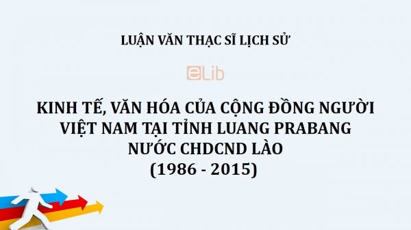 Luận văn ThS: Kinh tế, văn hóa của cộng đồng người Việt Nam tại tỉnh Luang Prabang nước CHDCND Lào