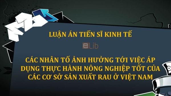 Luận án TS: Các nhân tố ảnh hưởng tới việc áp dụng thực hành nông nghiệp tốt của các cơ sở sản xuất rau ở Việt Nam