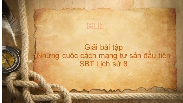 Giải bài tập SBT Lịch Sử 8 Bài 1: Những cuộc cách mạng tư sản đầu tiên