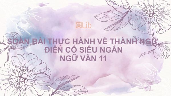 Soạn bài Thực hành về thành ngữ, điển cố Ngữ văn 11 siêu ngắn