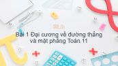 Toán 11 Chương 2 Bài 1: Đại cương về đường thẳng và mặt phẳng
