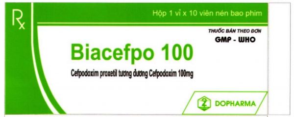 Thuốc Biacefpo 100 - Điều trị các trường hợp nhiễm khuẩn