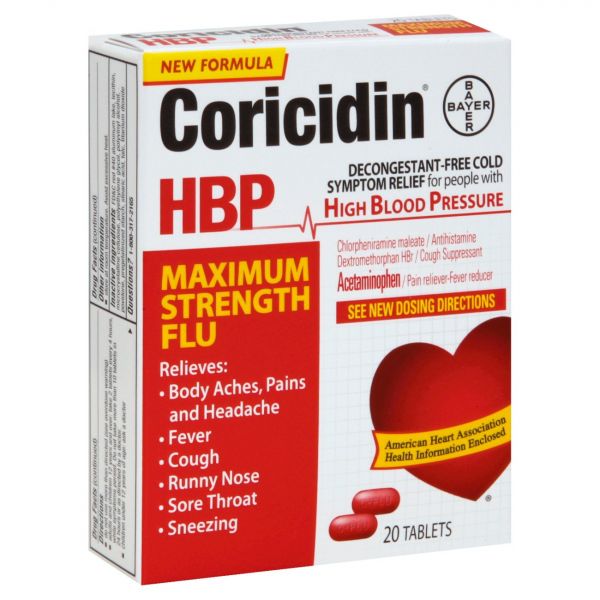 Thuốc Coricidin® HBP Maximum Strength Flu - Điều trị các triệu chứng đau nhức