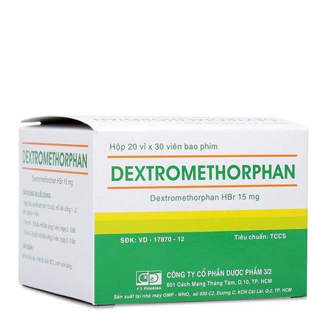 Thuốc Dextromethorphan 15mg - Điều trị ho không đờm