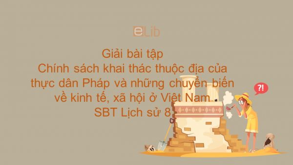 Giải bài tập SBT Lịch Sử 8 Bài 29: Chính sách khai thác thuộc địa của thực dân Pháp và những chuyển biến về kinh tế, xã hội ở Việt Nam