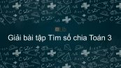 Giải bài tập SGK Toán 3 Bài: Tìm số chia