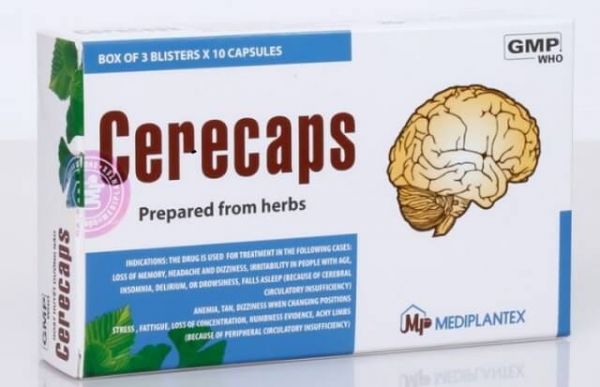 Thuốc Cerecaps - Tăng lưu thông máu, tăng lưu lượng máu lên não