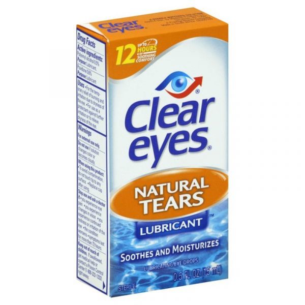 Thuốc Clear eyes® Natural Tears Lubricant - Duy trì độ ẩm, làm dịu các triệu chứng khô mắt