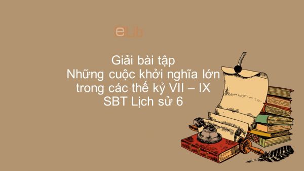 Giải bài tập SBT Lịch Sử 6 Bài 23: Những cuộc khởi nghĩa lớn trong các thế kỷ VII - IX