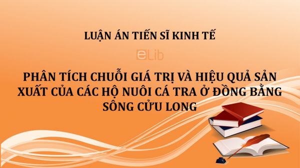 Luận án TS: Phân tích chuỗi giá trị và hiệu quả sản xuất của các hộ nuôi cá tra ở đồng bằng sông Cửu Long