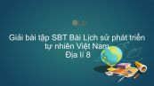 Giải bài tập SBT Địa lí 8 Bài 25: Lịch sử phát triển tự nhiên Việt Nam