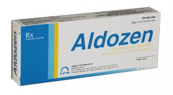 Thuốc Aldozen - Tác dụng kháng viêm, chống phù nề, tan máu bầm