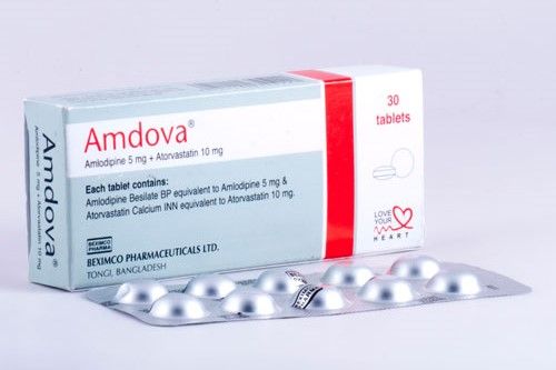 Thuốc Amlodipine + Atorvastatin - Điều trị tăng huyết áp hoặc ngăn ngừa đau thắt ngực