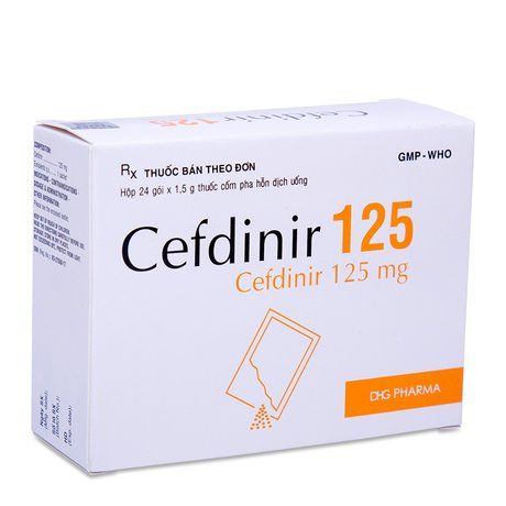 Thuốc Cefdinir 125 - Điều trị các chứng nhiễm khuẩn đường hô hấp, viêm tai giữa