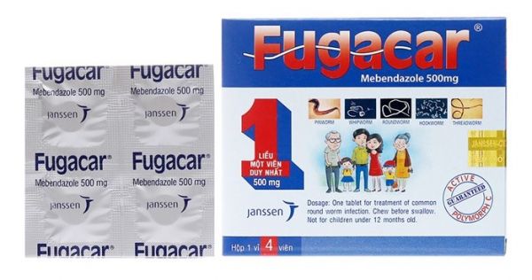 Thuốc Fugacar® - Điều trị giun đũa, giun tóc, giun móc, giun kim