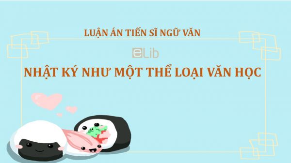 Luận án TS: Nhật ký như một thể loại văn học