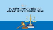 Dự thảo thông tư liên tịch các vụ việc dân sự và vụ án hành chính