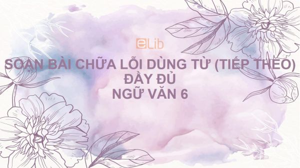 Soạn bài Chữa lỗi dùng từ (tiếp theo) Ngữ văn 6 đầy đủ