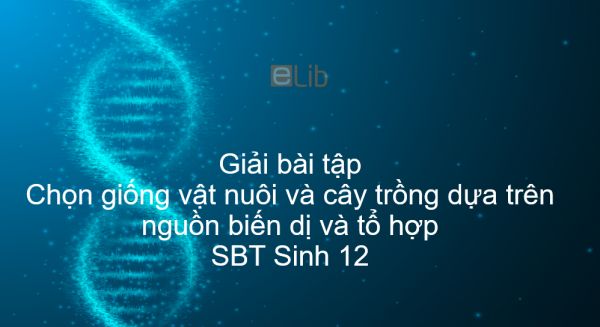 Giải SBT Sinh 12 Bài 18: Chọn giống vật nuôi và cây trồng dựa trên nguồn
