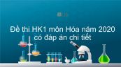 Đề thi HK1 môn Hóa học 12 năm 2020 trường THPT Trưng Vương có đáp án