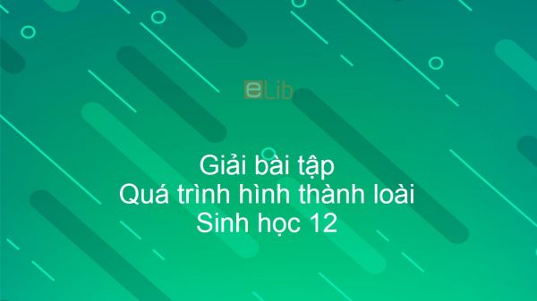 Giải SBT Sinh 12 Bài 30: Quá trình hình thành loài (tt)