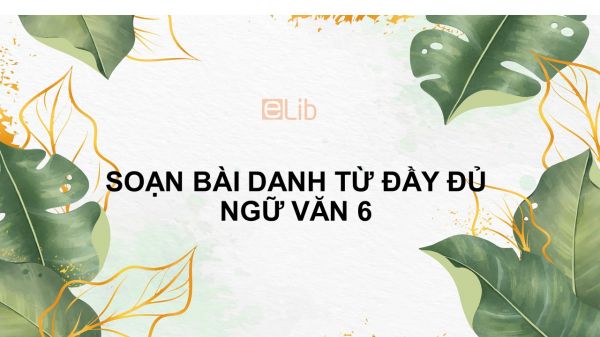 Soạn bài Danh từ Ngữ văn 6 đầy đủ