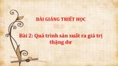 Bài 2: Quá trình sản xuất ra giá trị thặng dư