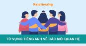 Từ vựng tiếng Anh chủ đề các mối quan hệ
