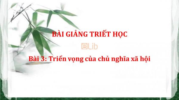 Bài 3: Triển vọng của Chủ nghĩa Xã hội