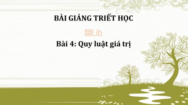 Bài 4: Quy luật giá trị