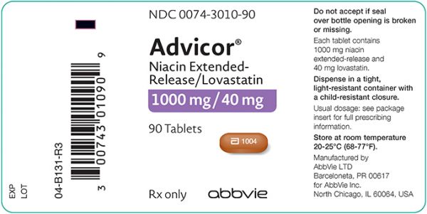 Thuốc Niacin + lovastatin - Điều trị rối loạn lipid máu