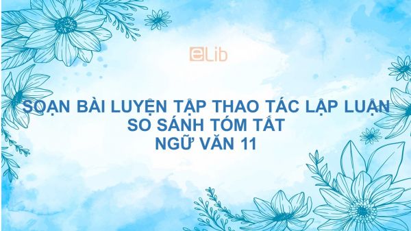 Soạn bài Luyện tập thao tác lập luận so sánh Ngữ văn 11 tóm tắt