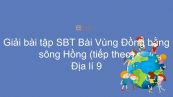 Giải bài tập SBT Địa lí 9 Bài 21: Vùng Đồng bằng sông Hồng (tiếp theo)