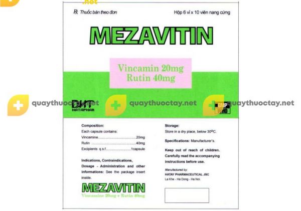 Thuốc Mezavitin - Tác dụng chống suy giảm trí nhớ